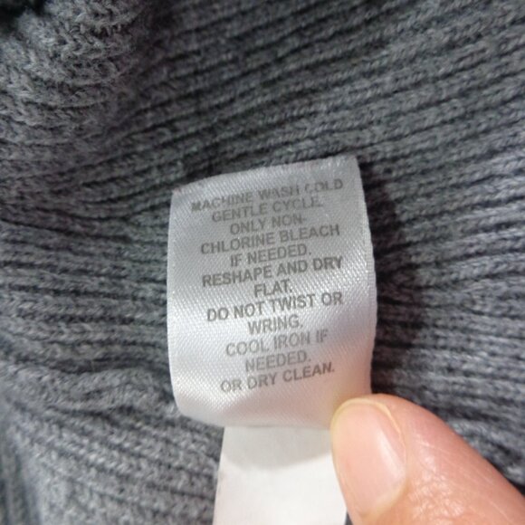 J Jill Women’s 3-Button Cotton Blend Ribbed Long Gray Cardigan Sweater Size M - Picture 6 of 6